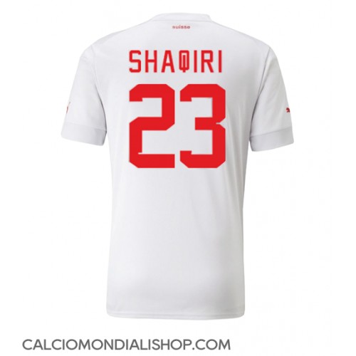 Maglie da calcio Svizzera Xherdan Shaqiri #23 Seconda Maglia Mondiali 2022 Manica Corta